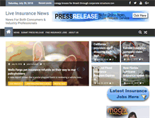 Tablet Screenshot of liveinsurancenews.com